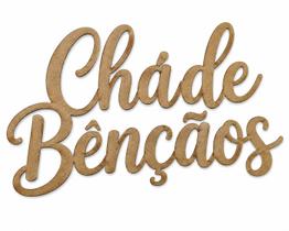Placa Decorativa Chá De Bênçãos Em Mdf 60x30cm Placa Decorativa Chá De Bênçãos Em Mdf 60x30cm