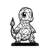 Placa Decorativa Charmander Pokemon 3D Cor:Preto