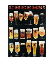 Placa Decorativa Cheers Cervejas Importadas MDF 18x24cm