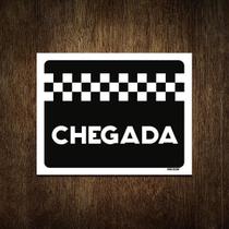 Placa Decorativa - Chegada Corrida 18X23