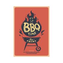Placa Decorativa Churrasco BBQ Time