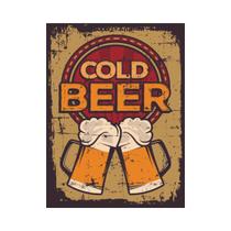 Placa Decorativa Churrasco Cold Beer Placa Decorativa Churrasco Cold Beer