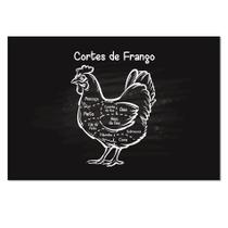 Placa Decorativa Churrasco Cortes Brasileiros de Frango 20x30cm Placa Decorativa Churrasco Cortes Brasileiros de Frango 20x30cm