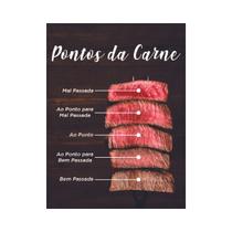 Placa Decorativa Churrasco Pontos da Carne Placa Decorativa Churrasco Pontos da Carne