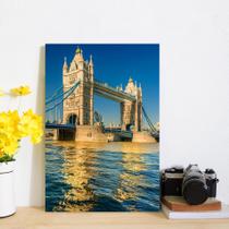 Placa Decorativa Cidades Londres Tower Bridge 30x40cm