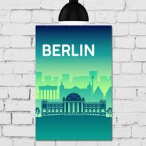Placa Decorativa Cidades MDF Berlin 20x30cm