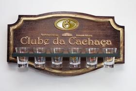 Placa Decorativa Clube da Cachaça + Copos 218