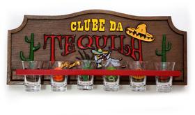 Placa Decorativa Clube da Tequila + Copos 235