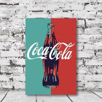 Placa Decorativa Coca Cola Logo e Garrafa