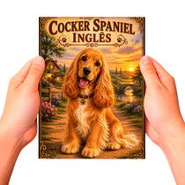 Placa Decorativa Cocker Spaniel Inglês Cachorro Pet MDF