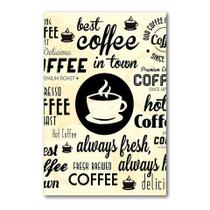 Placa Decorativa COFFEE ALWAYS MDF 30X40cm