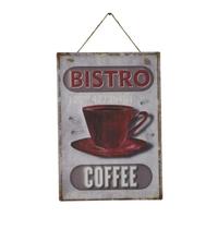 Placa Decorativa Coffee Bistro em Ferro 28x0,05x40cm - Dynasty