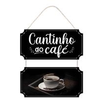 Placa Decorativa com Corda para Cantinho do Café 25x37 MDF 6 mm - Estúdio Amora