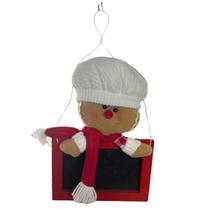 placa decorativa com urso chefe lousa de 25cm