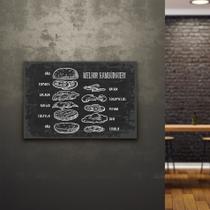 Placa Decorativa Comida Melhor Hambúrguer 30x40cm