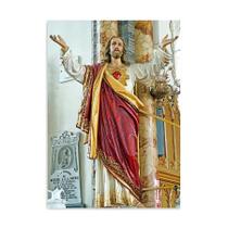 Placa Decorativa Coração Sagrado De Jesus Imagem 21x30cm Placa Decorativa Coração Sagrado De Jesus Imagem 21x30cm
