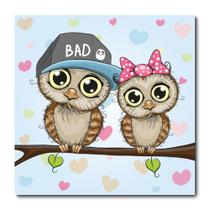 Placa Decorativa - Corujas - Infantil - 1490plmk