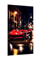 Placa decorativa - corvette vermelho carro luxo Placa decorativa - corvette vermelho carro luxo