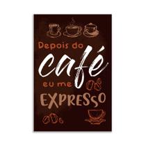 Placa Decorativa Cozinha Café Expresso 30x40cm