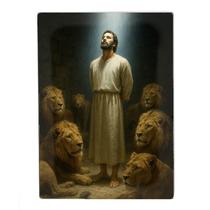 Placa decorativa Daniel na Cova dos Leões velho testamento religioso Placa decorativa Daniel na Cova dos Leões velho testamento religioso