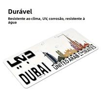 Placa Decorativa De Alumínio Com Tema De Dubai, Placa De Metal Adequada Para Moldura Em Cafés E