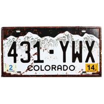 Placa Decorativa de carro antiga metálica Vintage Colorado GT414-3 - Lorben