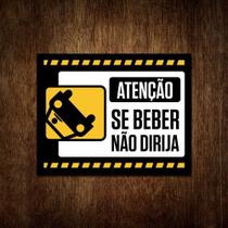 Placa Decorativa De Carro - Atenção Beber Não Dirija 36x46