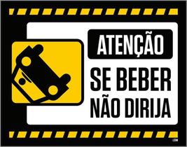 Placa Decorativa De Carro - Atenção Beber Não Dirija 36X46