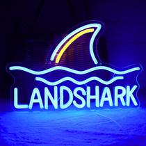 Placa decorativa de cerveja de néon Tiabuy Landshark 43x24 cm USB