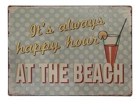 Placa Decorativa De Ferro Hd0263 Btc - At The Beach 35x26