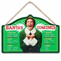 Placa decorativa de madeira Open Road Brands Elf Kitchen Chart