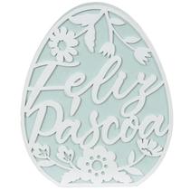 Placa decorativa de madeira Ovo de Páscoa verde 20x16,5x2,8 Placa decorativa de madeira Ovo de Páscoa verde 20x16,5x2,8