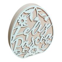 Placa Decorativa de Mesa Rosa Branco Florarte - 20cm Placa Decorativa de Mesa Rosa Branco Florarte - 20cm