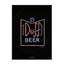 Placa Decorativa de Metal Duff Beer Preta - 30 x 20 cm