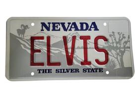 Placa decorativa de metal Elvis Presley "Nevada Elvis The Silver State", original de 1995 - 30x15cm