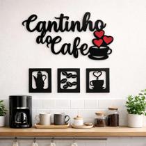 Placa Decorativa De Parede Cantinho Do Café Mdf