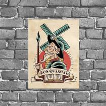 Placa Decorativa De Parede Dom Quixote 18x27cm