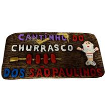 Placa Decorativa de Time - Cantinho do Churrasco dos São Paulinos