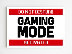 Placa decorativa decorativa do not disturb gaming mode A4