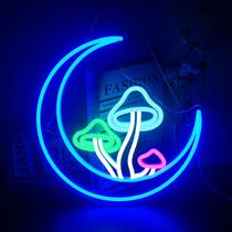 Placa decorativa DREAMFORT Moon Mushroom Neon Light 33x33 cm USB Placa decorativa DREAMFORT Moon Mushroom Neon Light 33x33 cm USB