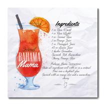 Placa Decorativa - Drink Bahama Mama - 0939plmk