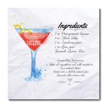 Placa Decorativa - Drink Cosmopolitan - 0935plmk