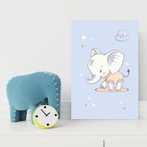 Placa Decorativa Elefante Bebê Estrelas 30x40cm Placa Decorativa Elefante Bebê Estrelas 30x40cm