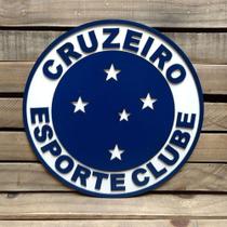 Placa Decorativa Em Alto Relevo Time Cruzeiro 29 cm