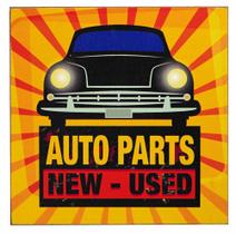 Placa Decorativa em Madeira Auto Parts