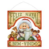 Placa Decorativa em MDF - Decor Home Natal - Bem Vindo - DHN-013 - LitoArte Rizzo Confeitaria