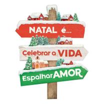 Placa Decorativa em MDF - Decor Home Natal - Natal é Celebrar - DHN-034 - LitoArte Rizzo Confeitaria