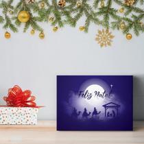 Placa Decorativa em MDF Presépio Noite de Lua 30x40cm