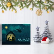 Placa Decorativa em MDF Presépio Noite de Natal 30x40cm Placa Decorativa em MDF Presépio Noite de Natal 30x40cm