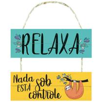 Placa Decorativa Em Mdf - Relaxa - 29X40 Cm